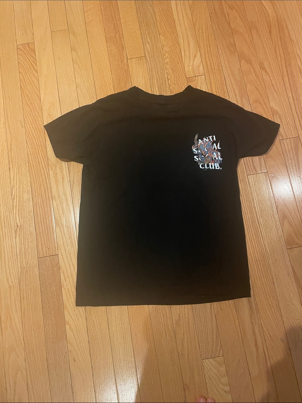 Anti Social Social Club Black Tee with dragon graphic